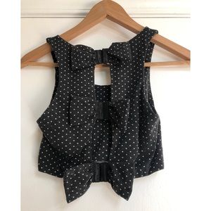 Urban outfitters polka dot crop top